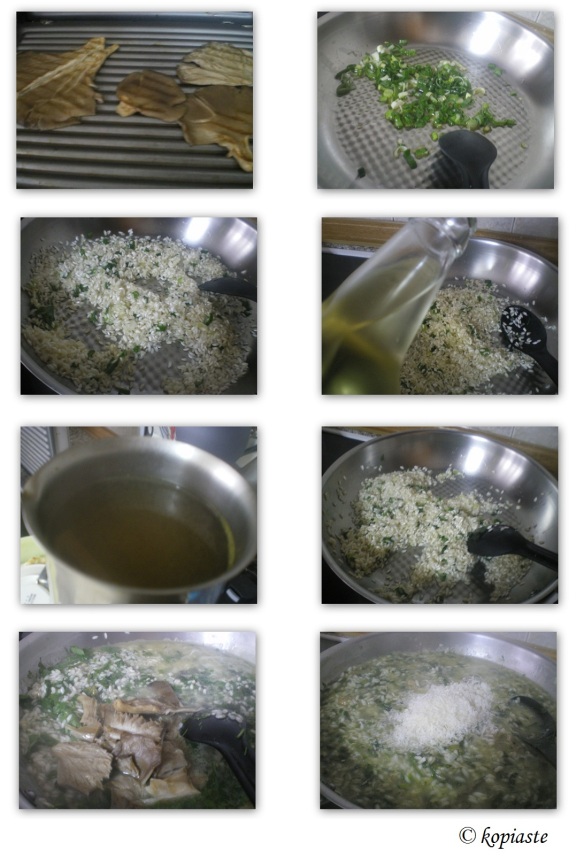 Collage Risotto Herbed Mushrooms for diet